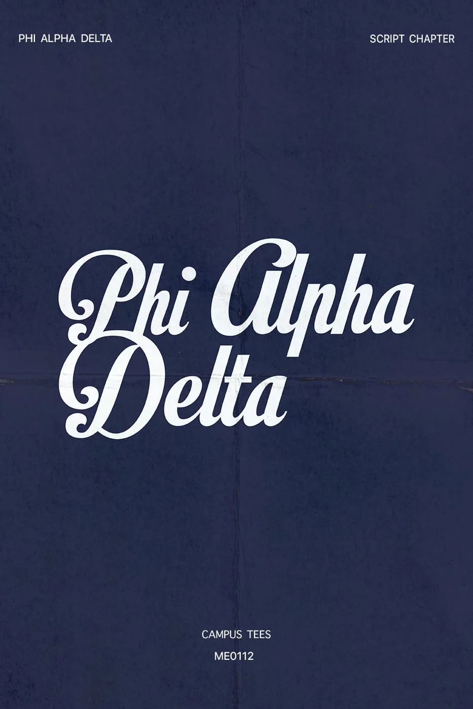 Usc Phi Alpha Delta Script Letters — Campus Tees custom apparel design inspiration