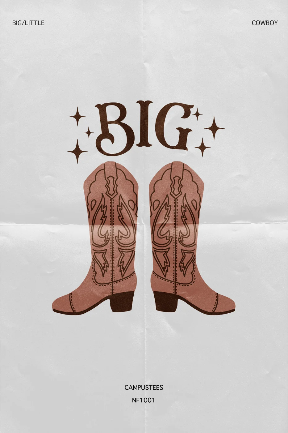 BIG LITTLE COWBOY — Campus Tees custom apparel design inspiration for big little