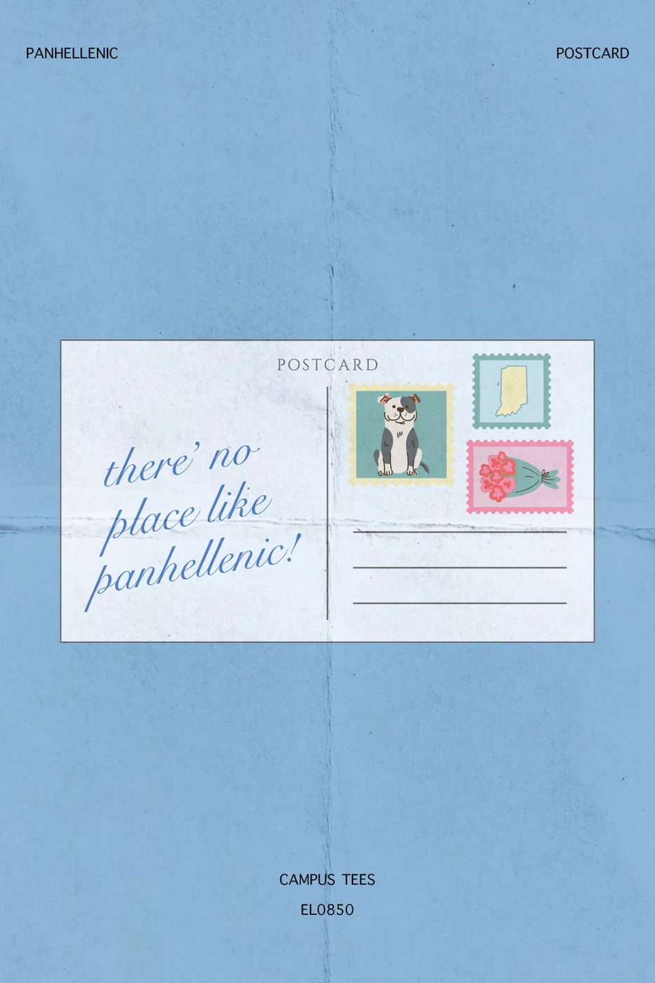 Butler Panhellenic Postcard — Panhellenic design inspiration