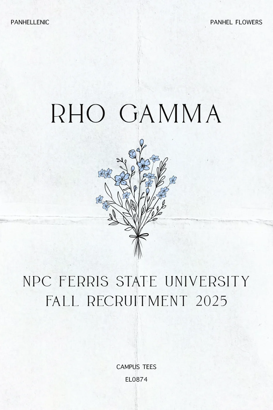 Ferris State Panhel Panhel Flowers — Panhellenic custom apparel design inspiration