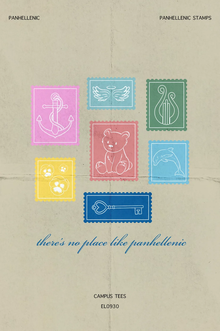 Butler Panhellenic Panhellenic Stamps — Panhellenic custom apparel design inspiration