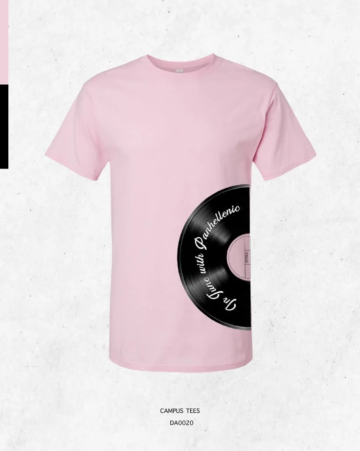 Panhellenic · Apparel mockup — Campus Tees garment mockup inspiration