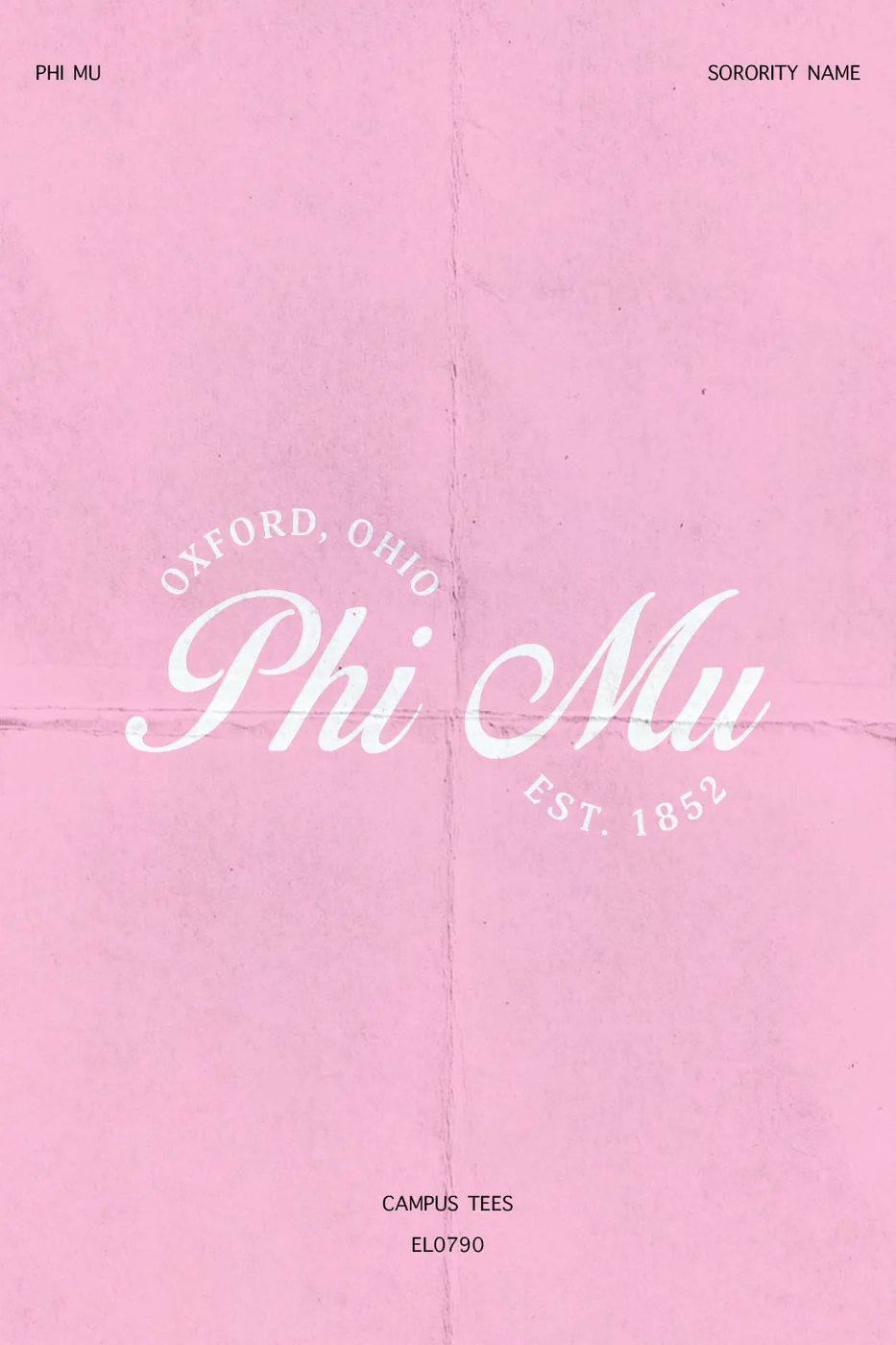 Miami Phi Mu Sorority Name — Phi Mu custom apparel design inspiration