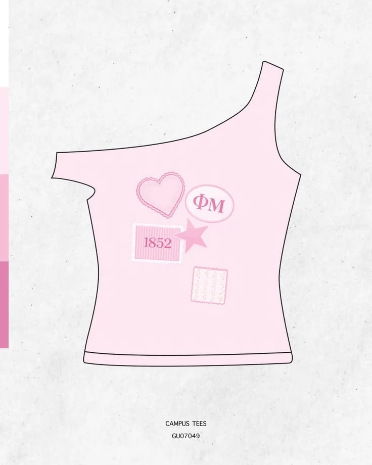 Phi Mu · Apparel mockup — Campus Tees garment mockup inspiration