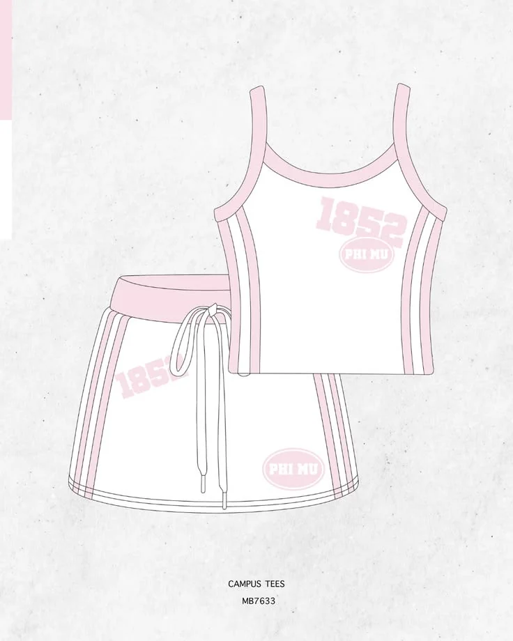 Phi Mu · Apparel mockup — Campus Tees garment mockup inspiration