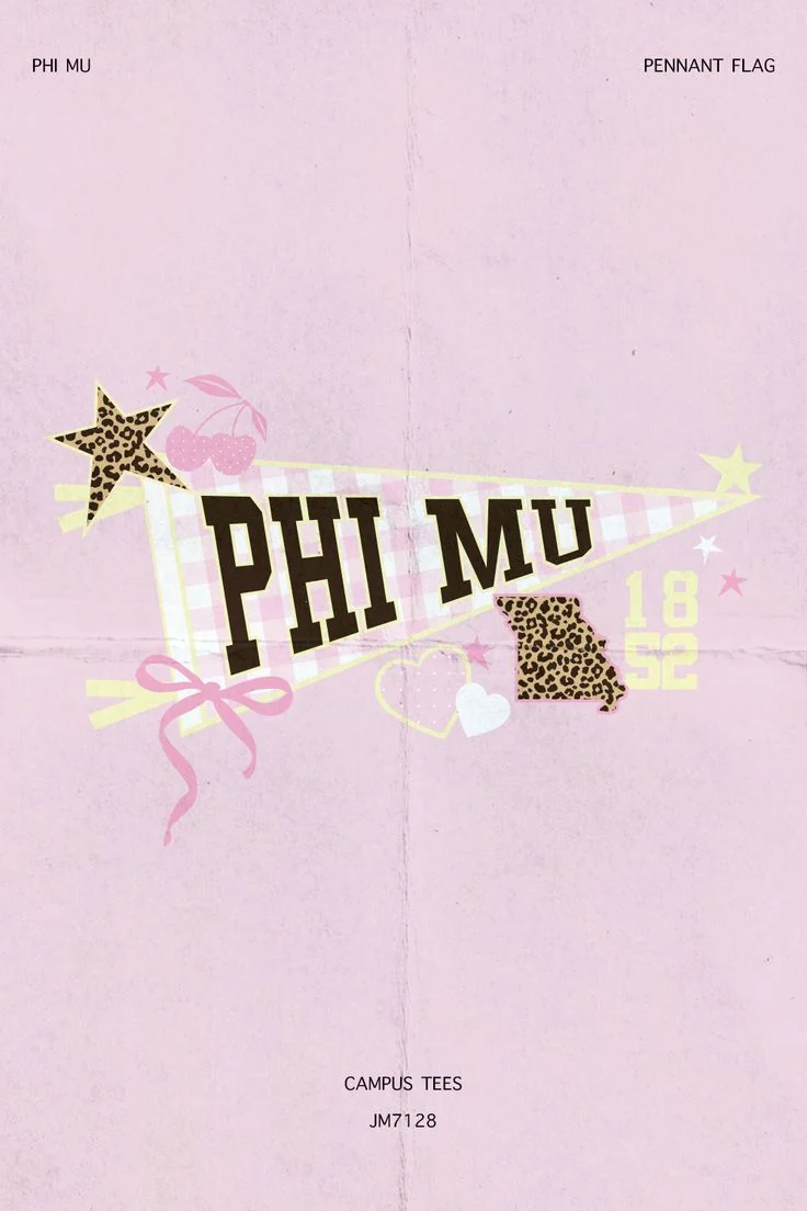 Phi Mu · Pinterest favorite — Campus Tees custom apparel design inspiration