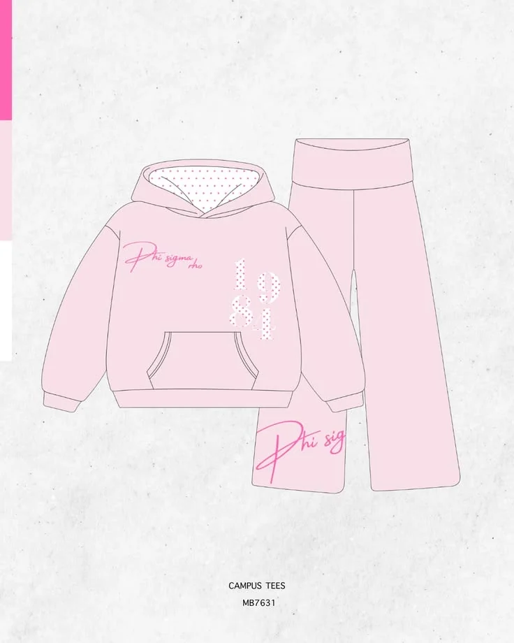 Phi Sigma Rho · Apparel mockup — Campus Tees garment mockup inspiration