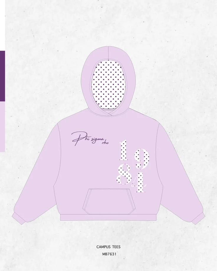 Phi Sigma Rho · Apparel mockup — Campus Tees garment mockup inspiration