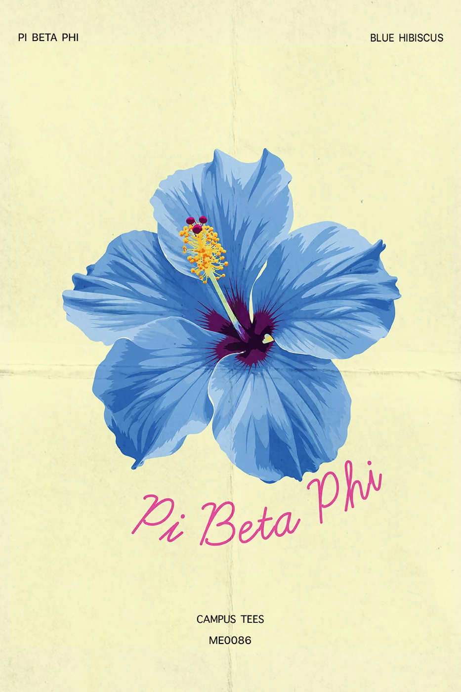 MIT PI BETA PHI Blue Hibiscus — Pi Beta Phi design inspiration