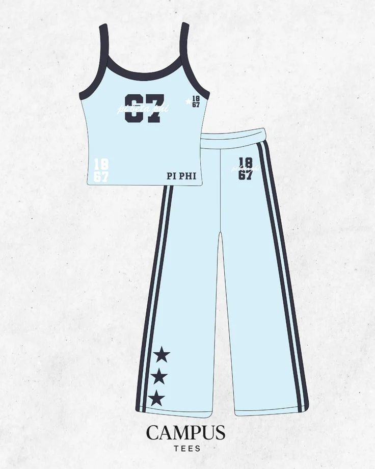 Pi Beta Phi custom apparel mockup — Campus Tees chapter inspiration