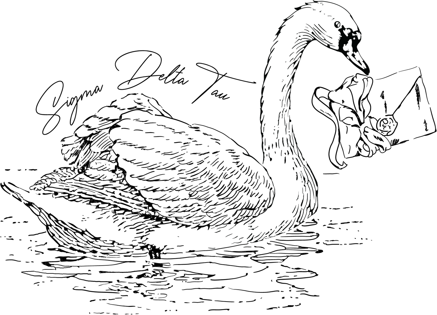 Sigma Delta Tau Swan (1) — Sigma Delta Tau custom apparel design inspiration