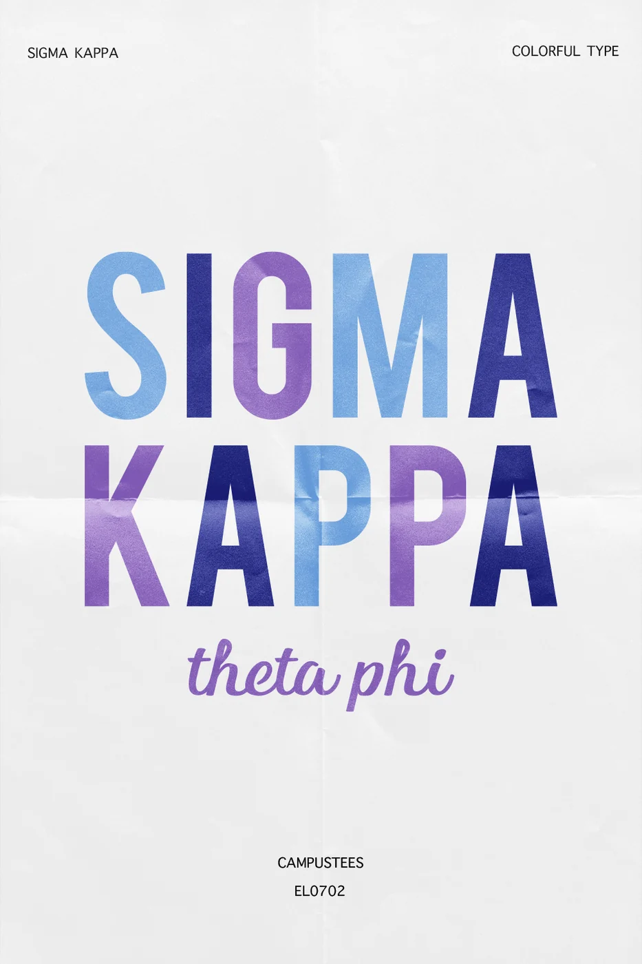 UTCSK Colorful Type — Campus Tees custom apparel design inspiration