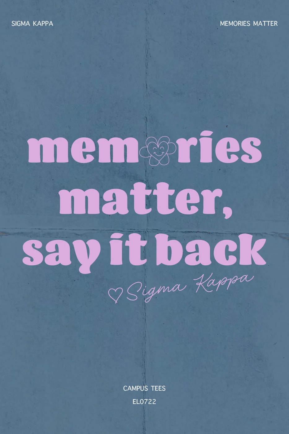Coastal SK Memories Matter — Sigma Kappa custom apparel design inspiration