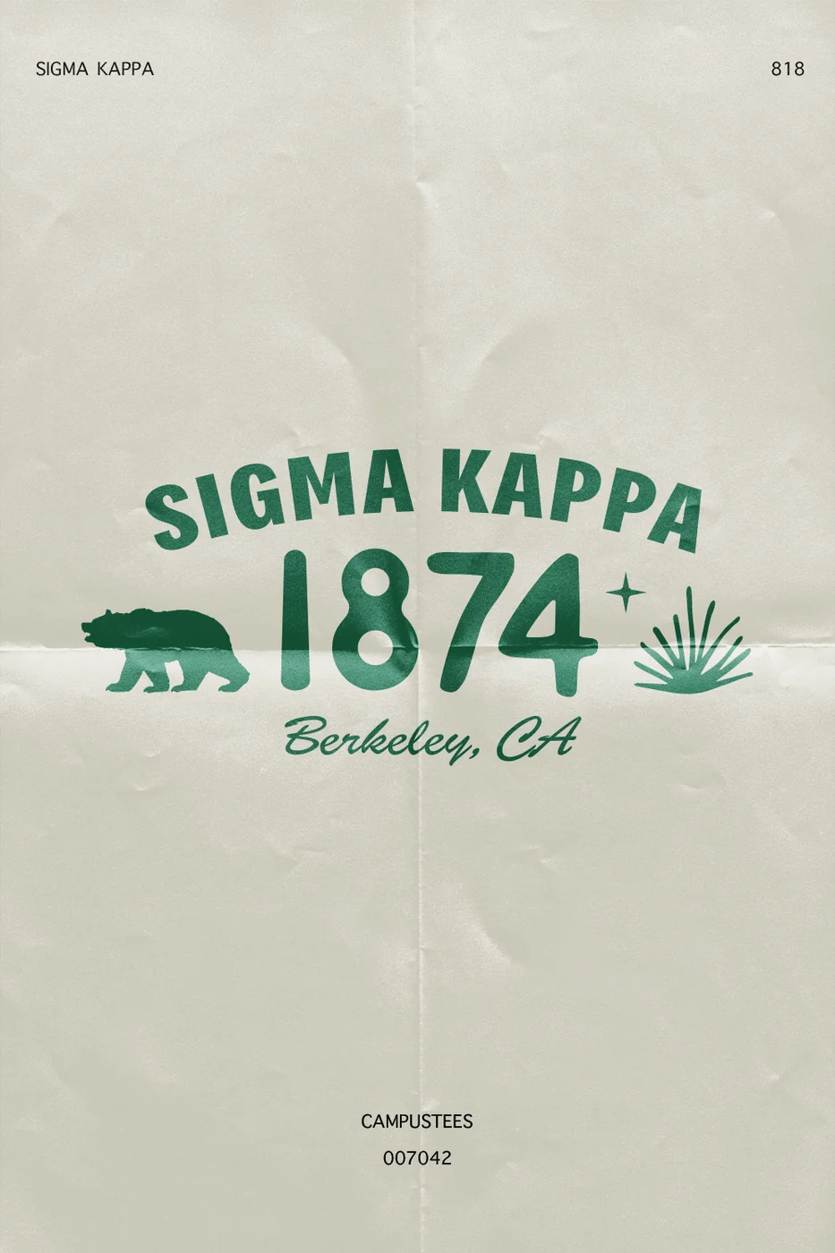Sigma Kappa 818 — Campus Tees custom apparel design inspiration