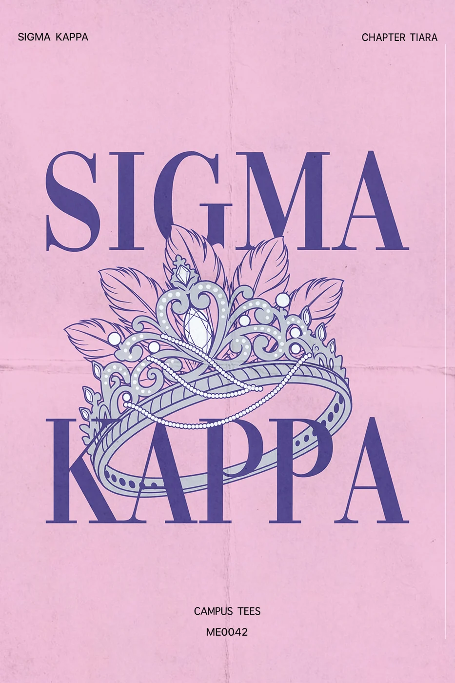 ETSU Sigma Kappa Tiara — Campus Tees custom apparel design inspiration