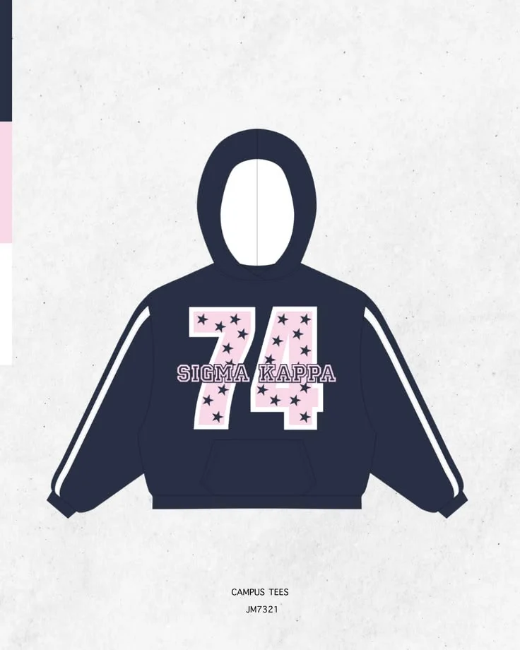 Sigma Kappa · Apparel mockup — Campus Tees garment mockup inspiration