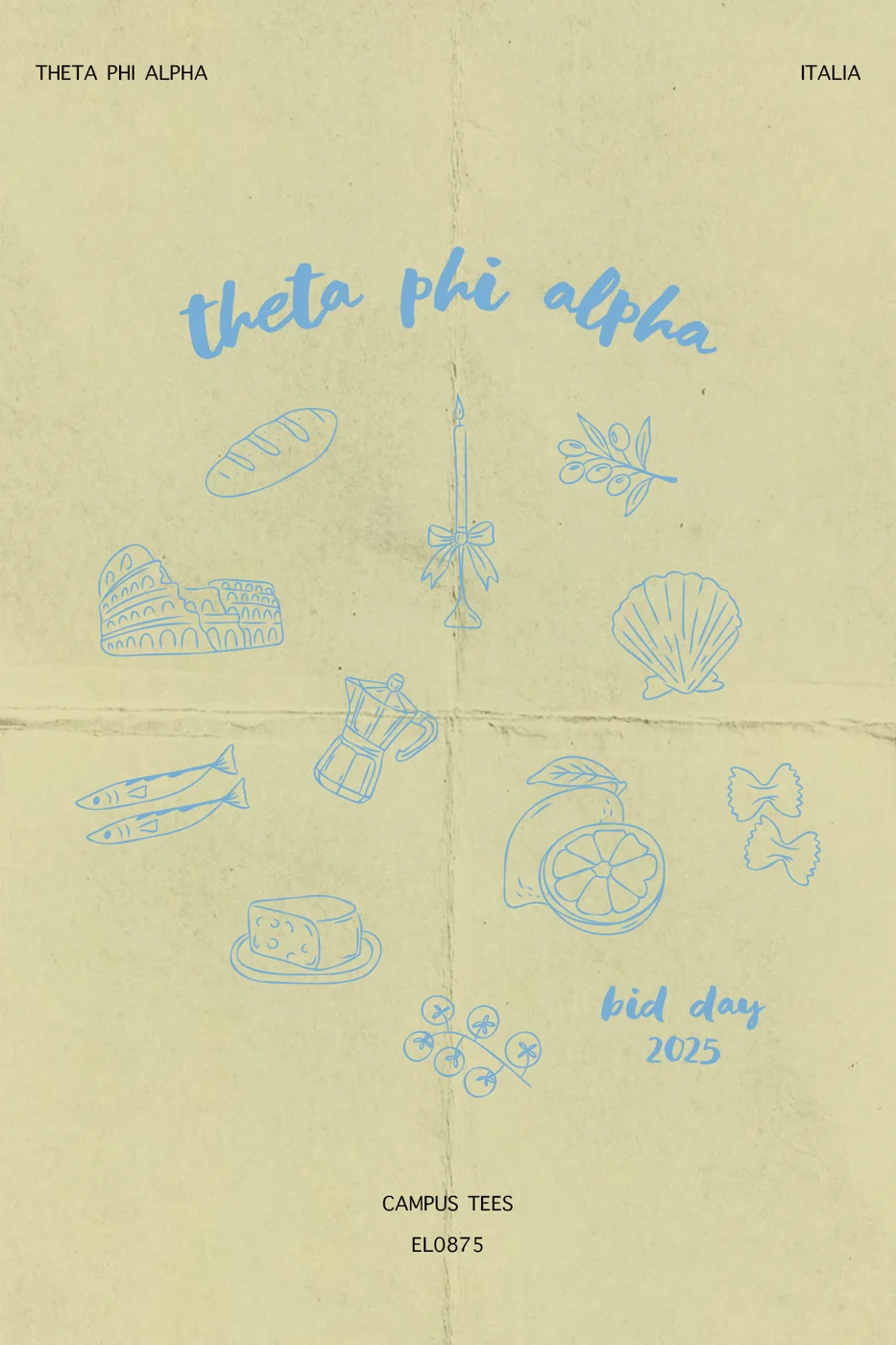 MSUTheta Italia — Theta Phi Alpha custom apparel design inspiration