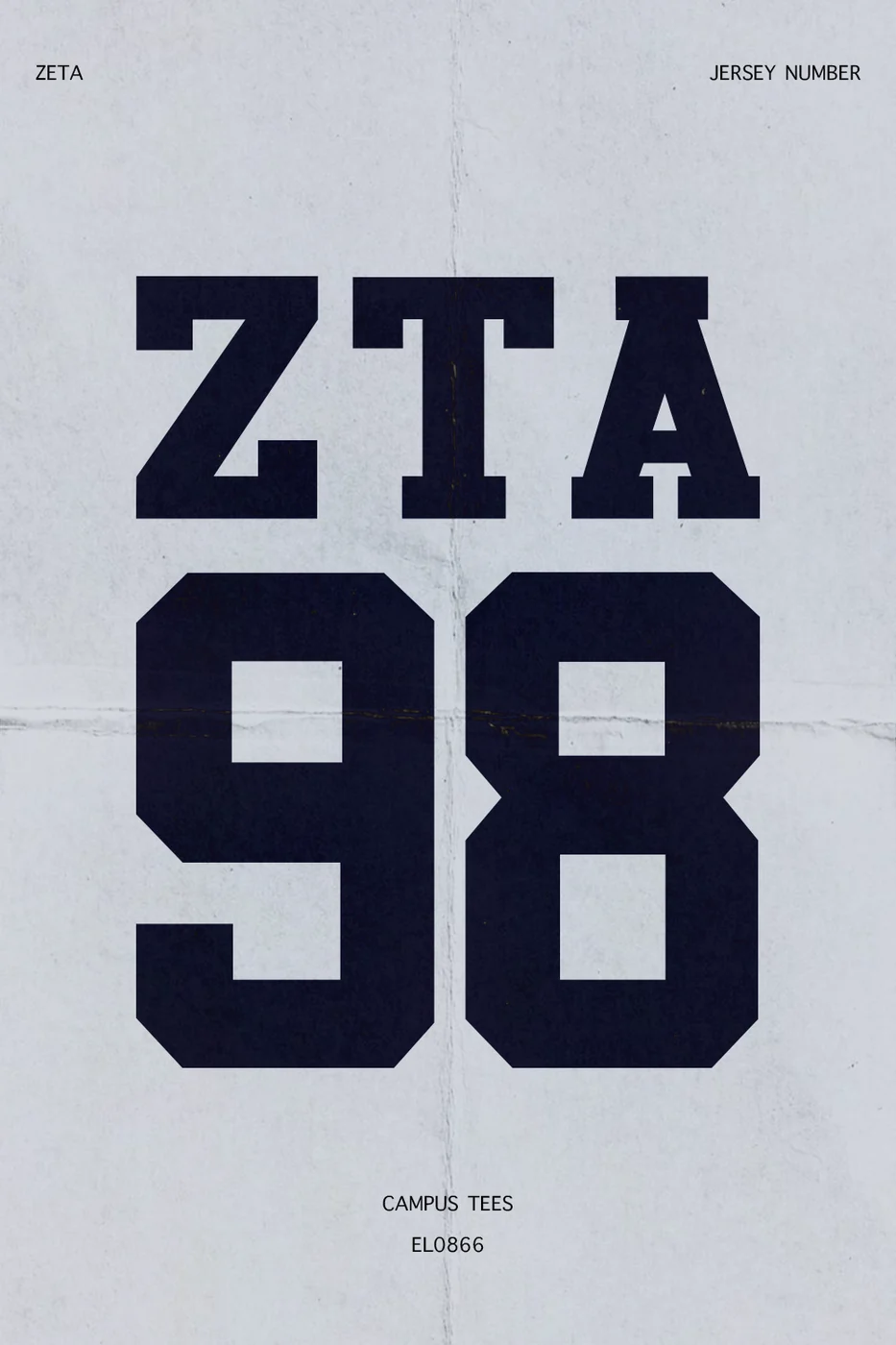 Houston Zeta Jersey Number — Zeta Tau Alpha custom apparel design inspiration