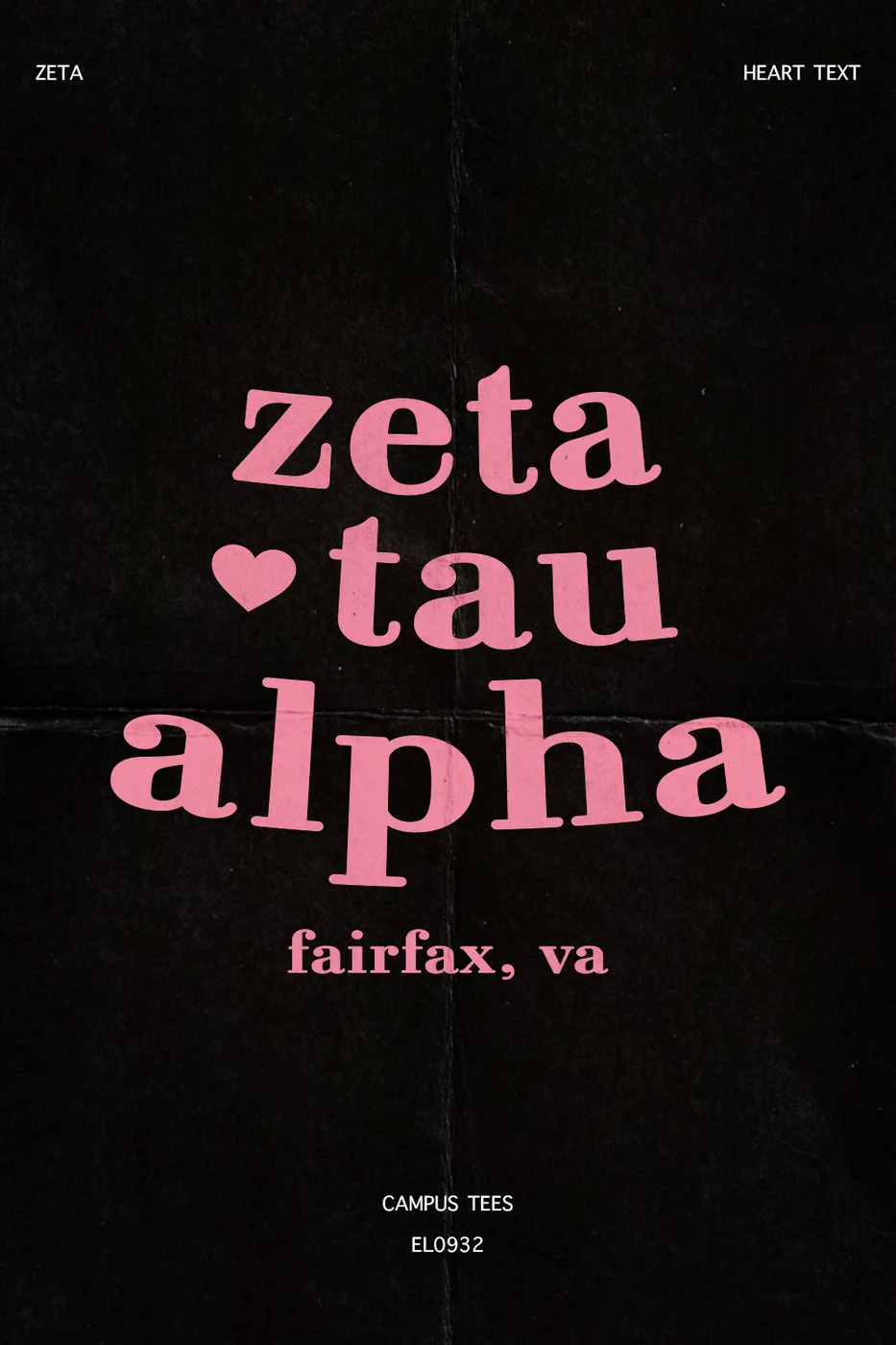 GMUZeta Heart Text — Zeta Tau Alpha custom apparel design inspiration