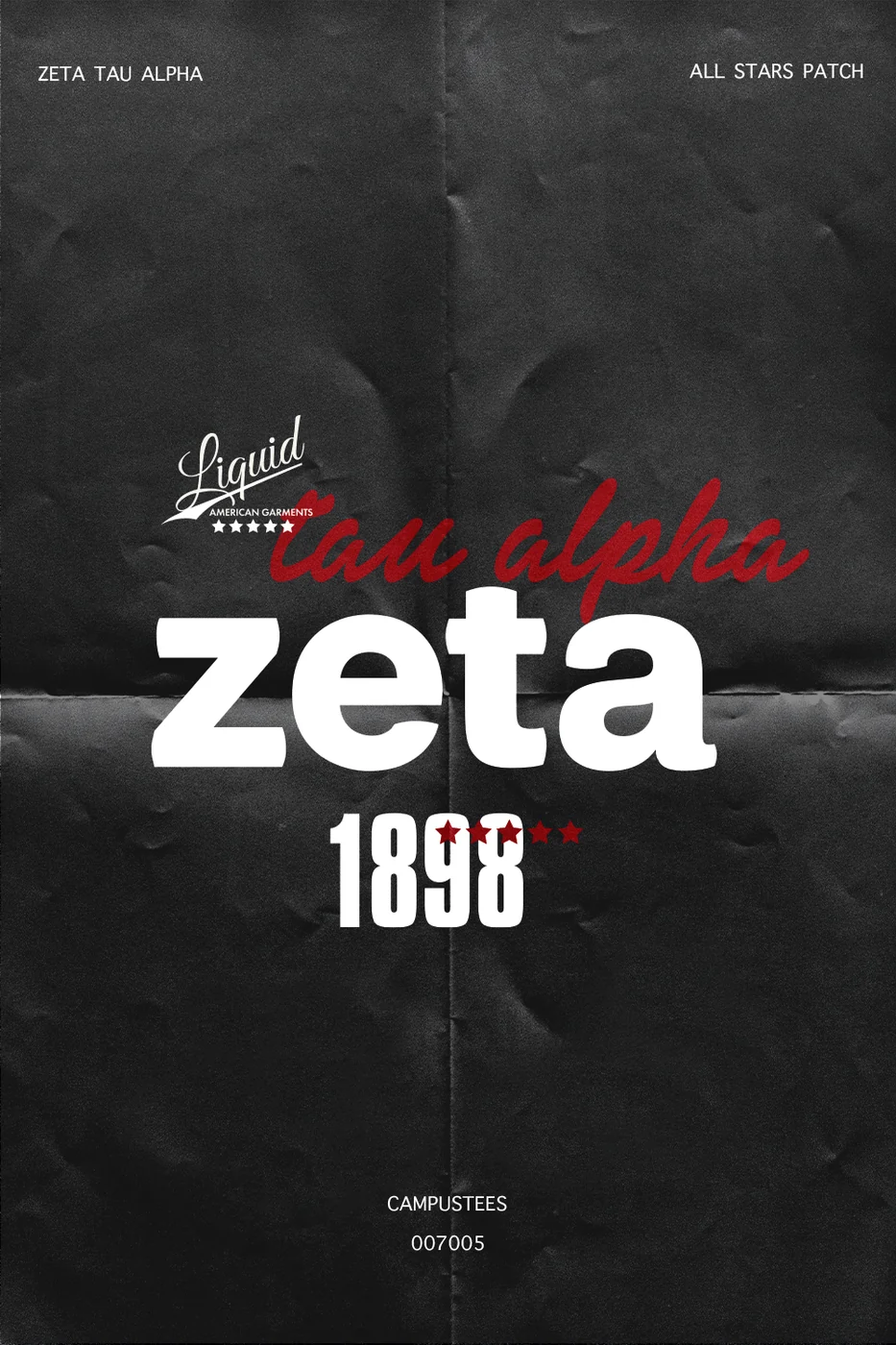 Zeta Tau Alpha All Star Patch — Zeta Tau Alpha custom apparel design inspiration