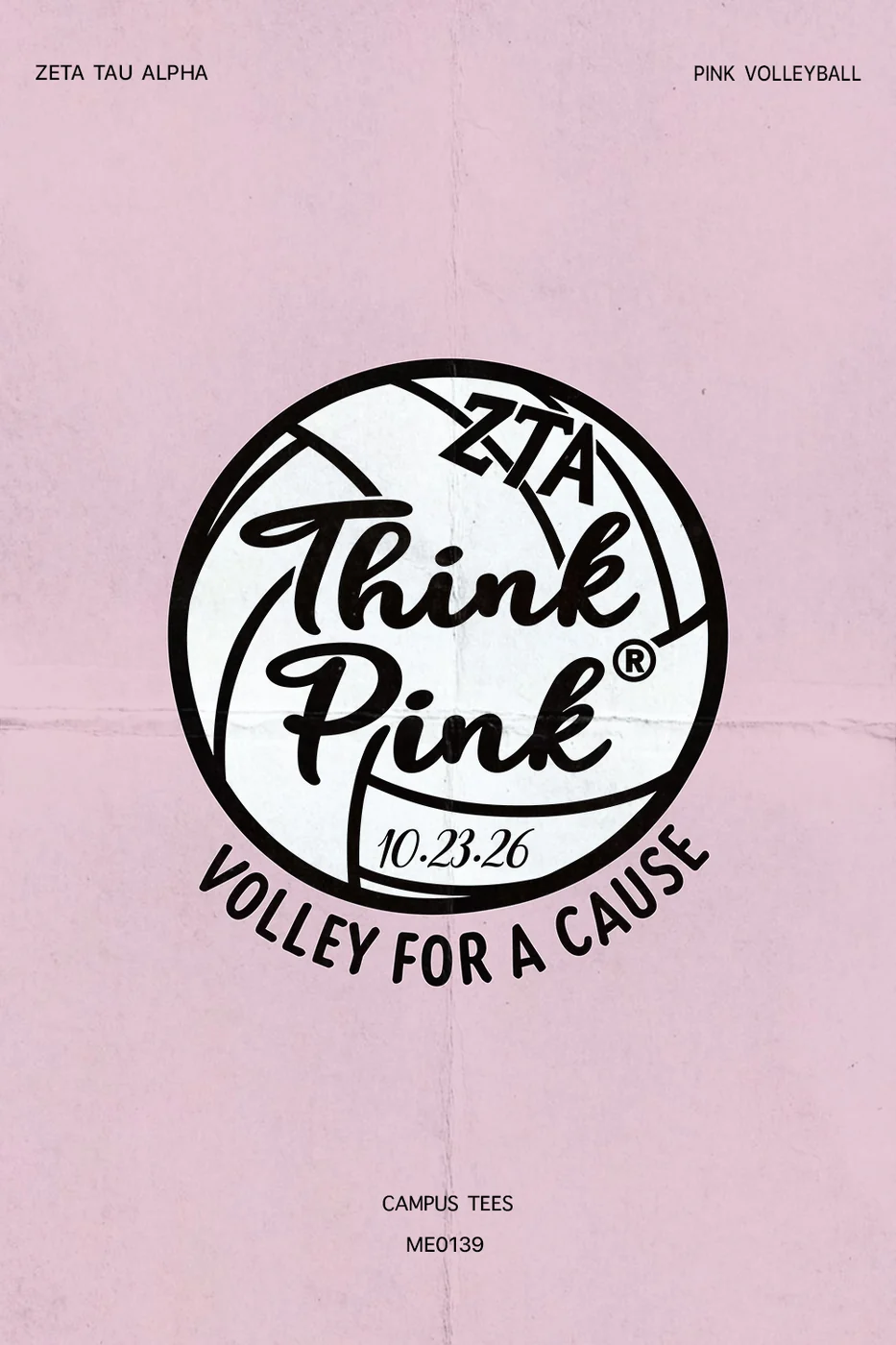 Samford ZTA Volleyball — Campus Tees custom apparel design inspiration
