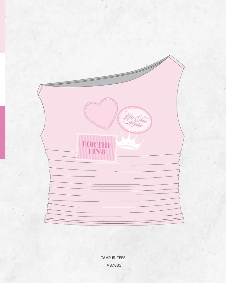 Zeta Tau Alpha · Apparel mockup — Campus Tees garment mockup inspiration