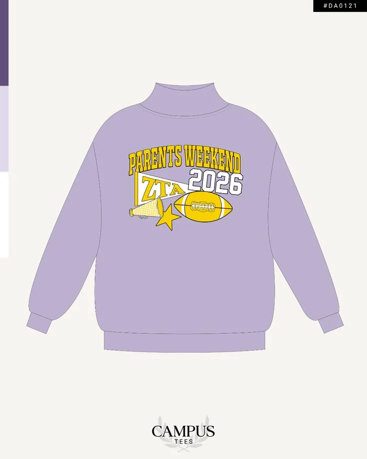 Zeta Tau Alpha · Apparel mockup — Campus Tees garment mockup inspiration